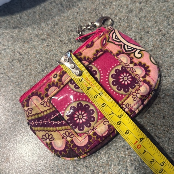 Vera Bradley Clip Zip ID Case in a retired paisley pattern Lilli Bell - Picture 5 of 5